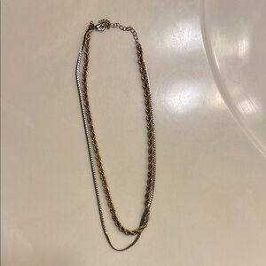 Gold and Silver Chain Necklace
